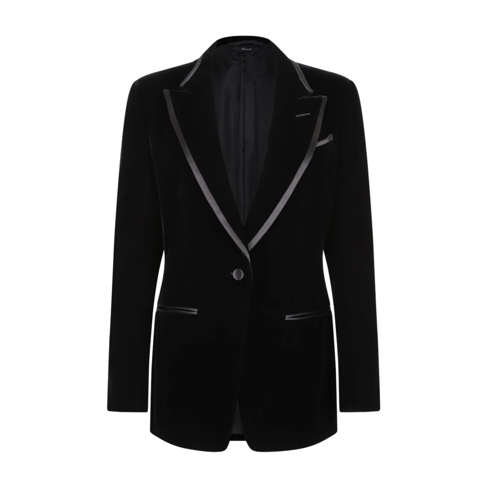 Tom Ford Women's Black Wallis Single Breasted Tuxedo Jacket - Blazers - S - Jackets