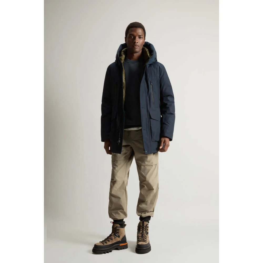 Woolrich Arctic Parka Melton Blue Heren