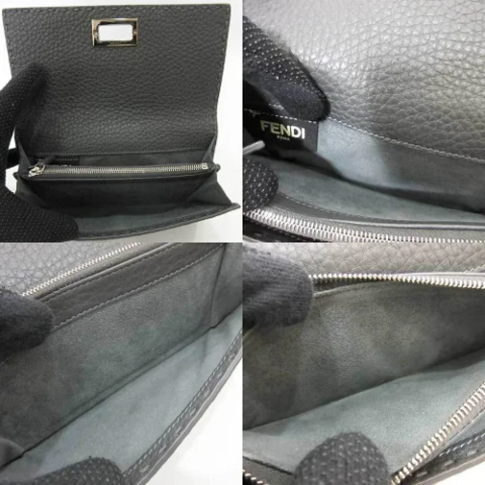 Fendi Vintage Pre-owned Leather wallets Gray Dames