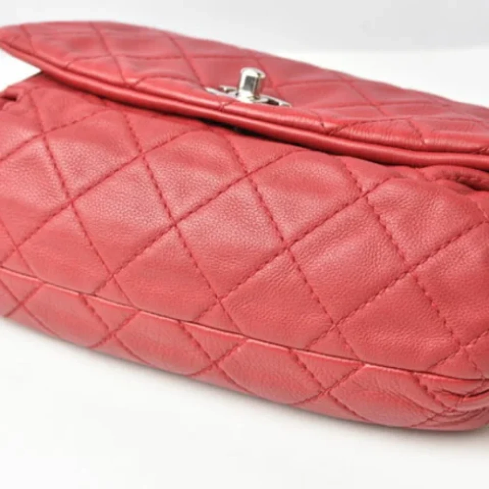 Chanel Vintage Pre-owned Leather shoulder-bags Red Dames