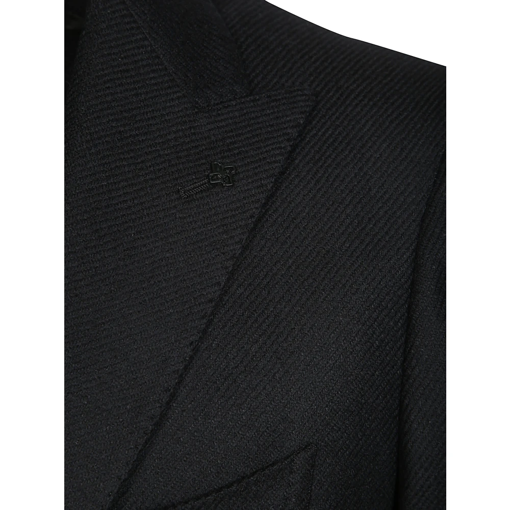 Tagliatore Diagonale Lancia Single-Breasted Jas Black Heren