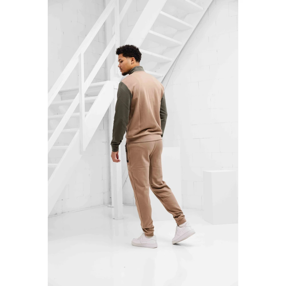 Emporio Armani Fleece Trainingspak Groen Bruin Heren Brown Heren