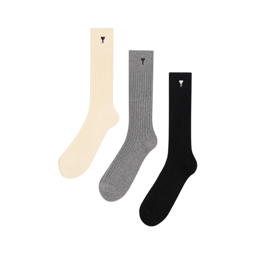 Ami Paris Men's Multicolor Ami De Coeur Socks - Socks - M - Underwear