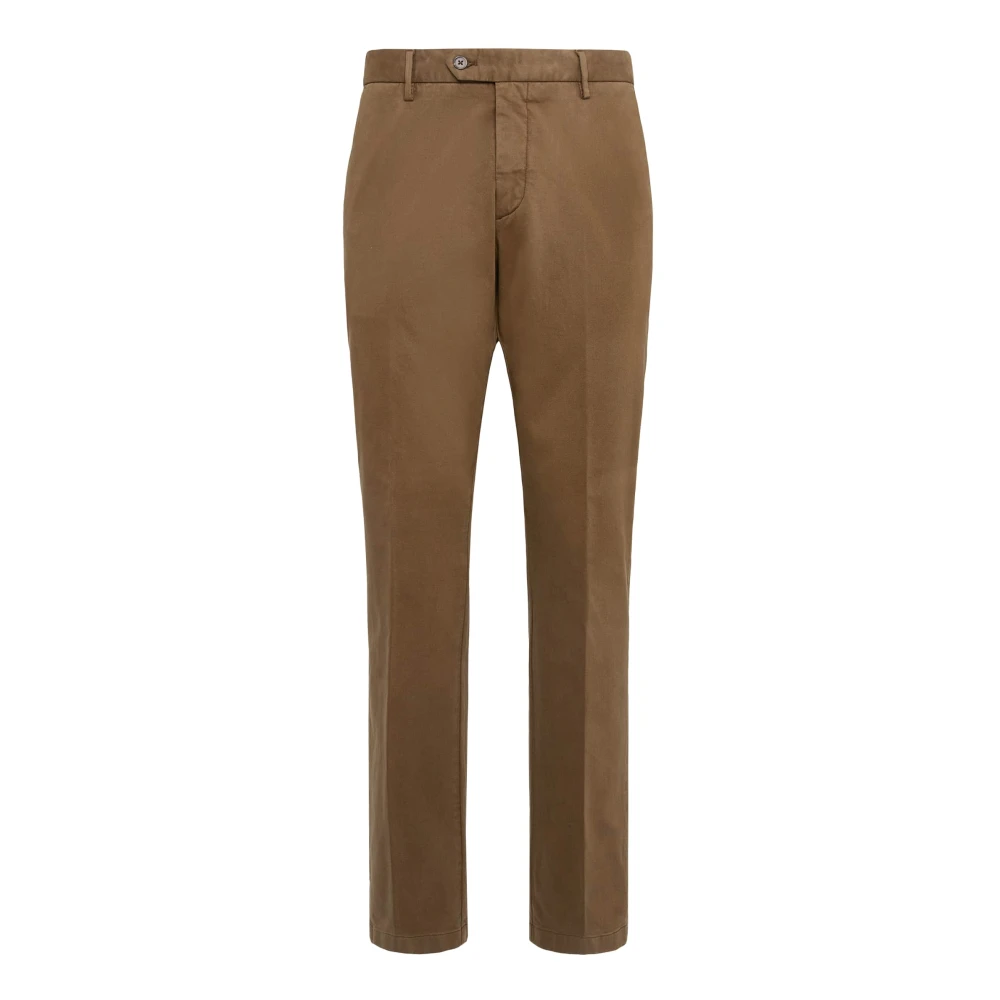 Boggi Milano Stretch Katoenen Broek Brown Heren