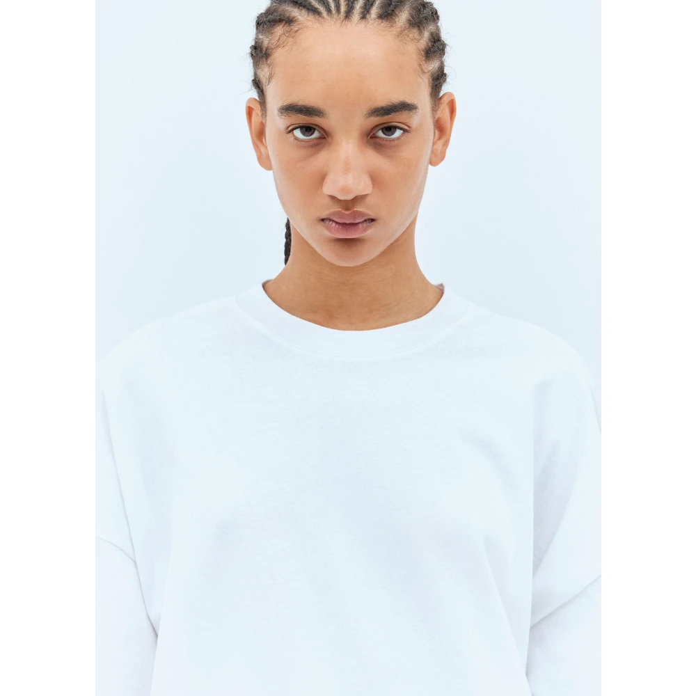 The Row Oversized Katoenen T-shirt Ronde Hals Korte Mouwen White Dames