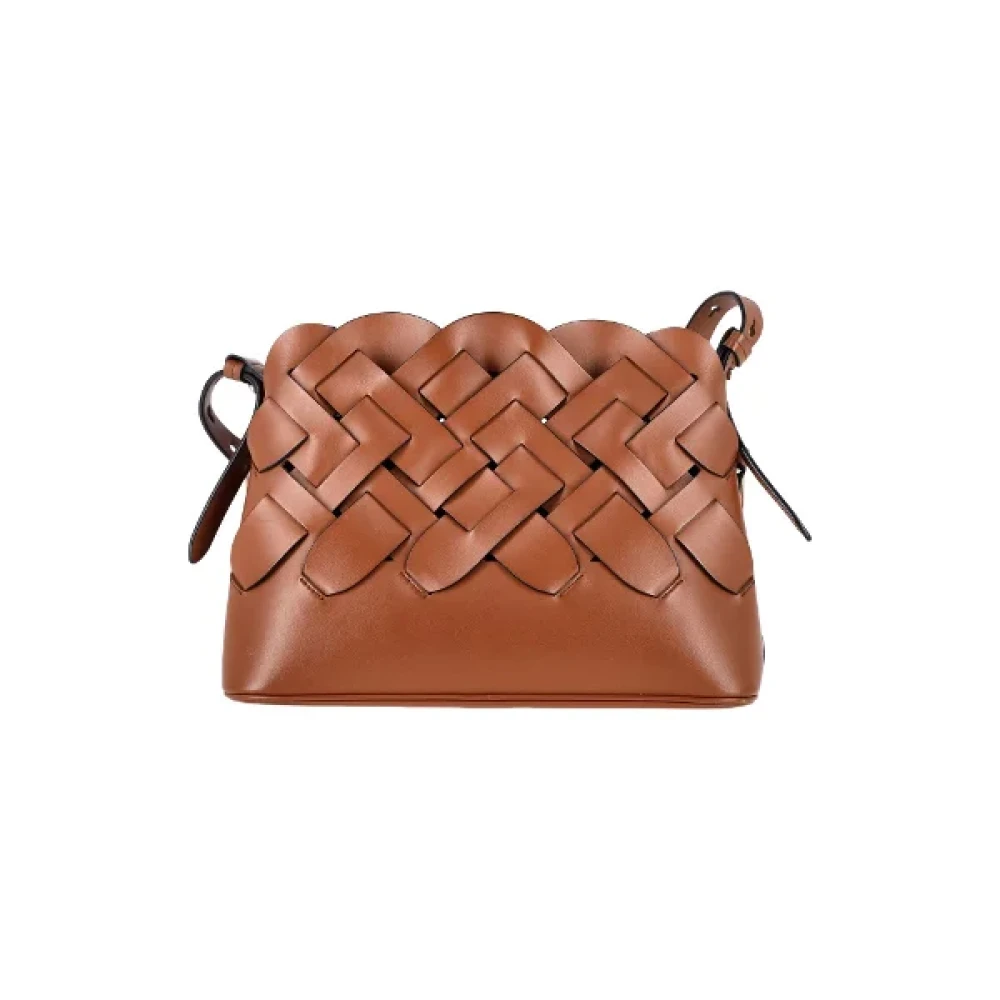 Prada Vintage Pre-owned Leather crossbody-bags Brown Dames