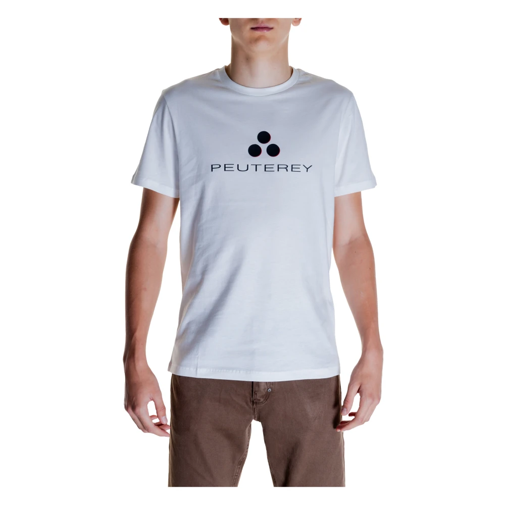 Peuterey Heren T-shirt Lente Zomer Collectie White Heren