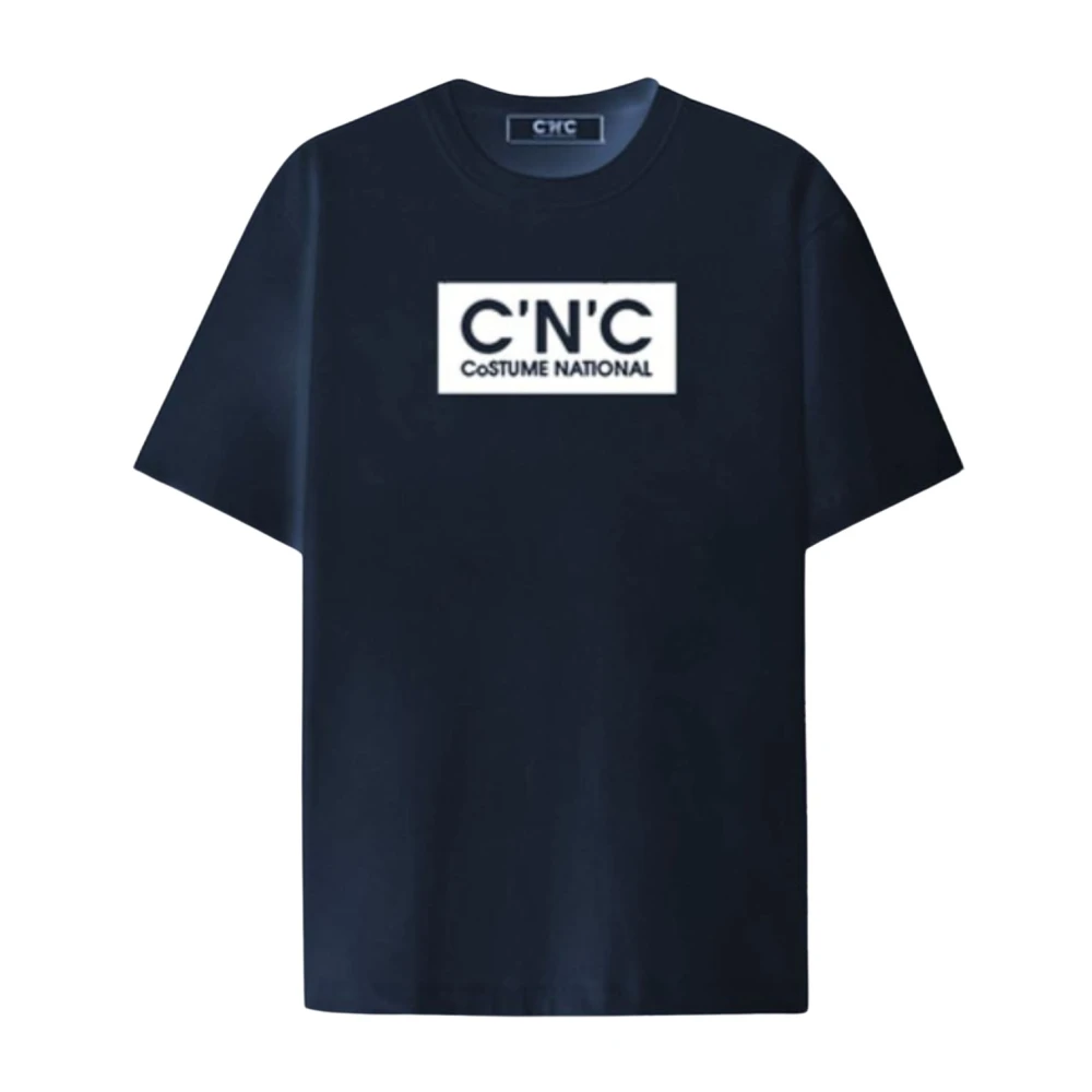 Costume National Heren Regular T-Shirt Blue Heren