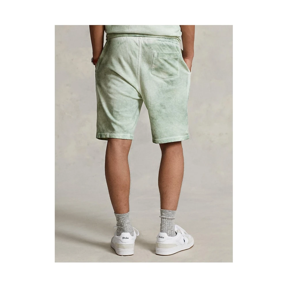 Ralph Lauren Turquoise Groene Badstof Shorts Green Heren