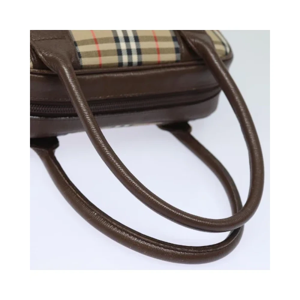 Burberry Vintage Pre-owned Canvas handbags Beige Dames