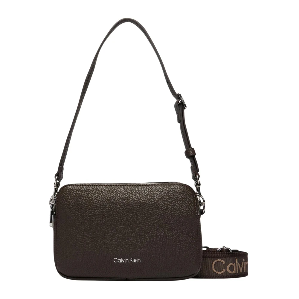 Calvin Klein Donna Marrone - Borsa A Tracolla Webbing 2X Strap - Bags - One Size - Immagine 4