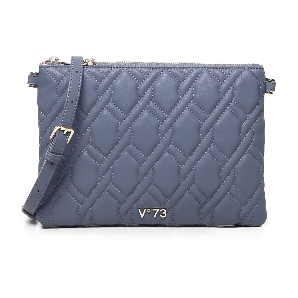 V73 Denim Clutch met Verstelbare Schouderband Blue Dames