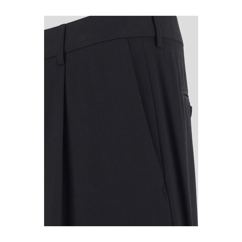 Lardini Wollen Klassieke Broek Black Heren