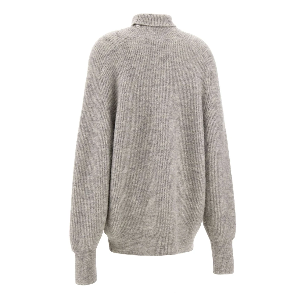 Rotate Birger Christensen Gezellig Grijs Wol Alpaca Coltrui Sweater Gray Dames