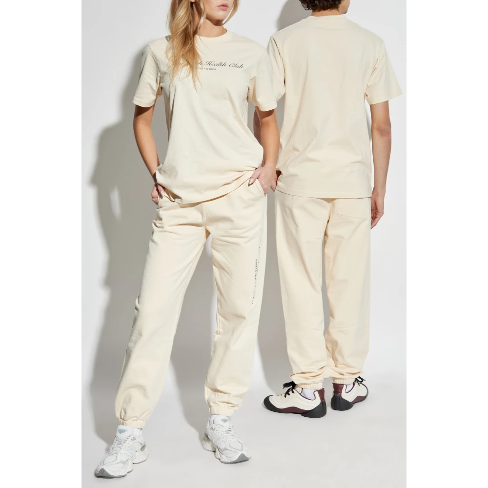 Sporty & Rich Sweatpants uit de The Mountain collectie Beige Unisex