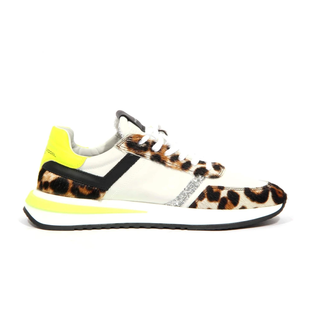Philippe Model Multicolor Låga Leopard Sneakers