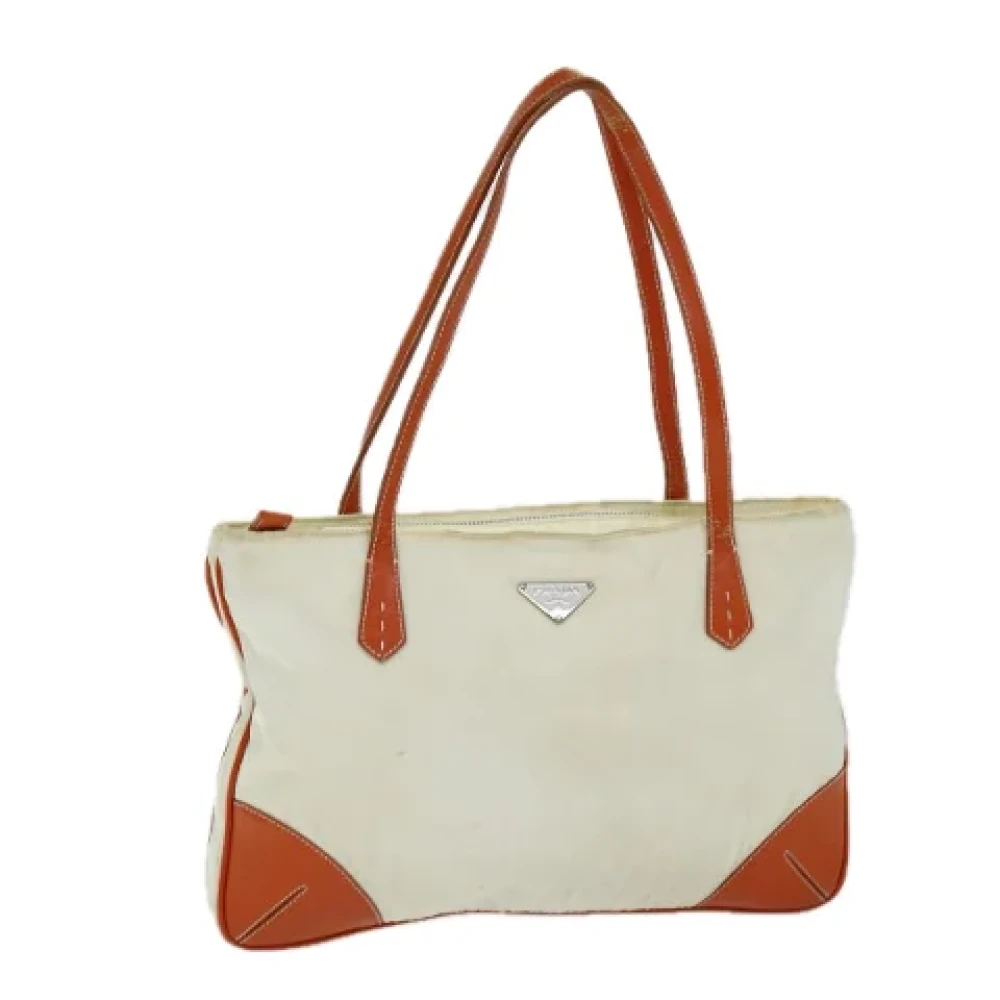Prada Vintage Pre-owned Nylon totes Beige Dames