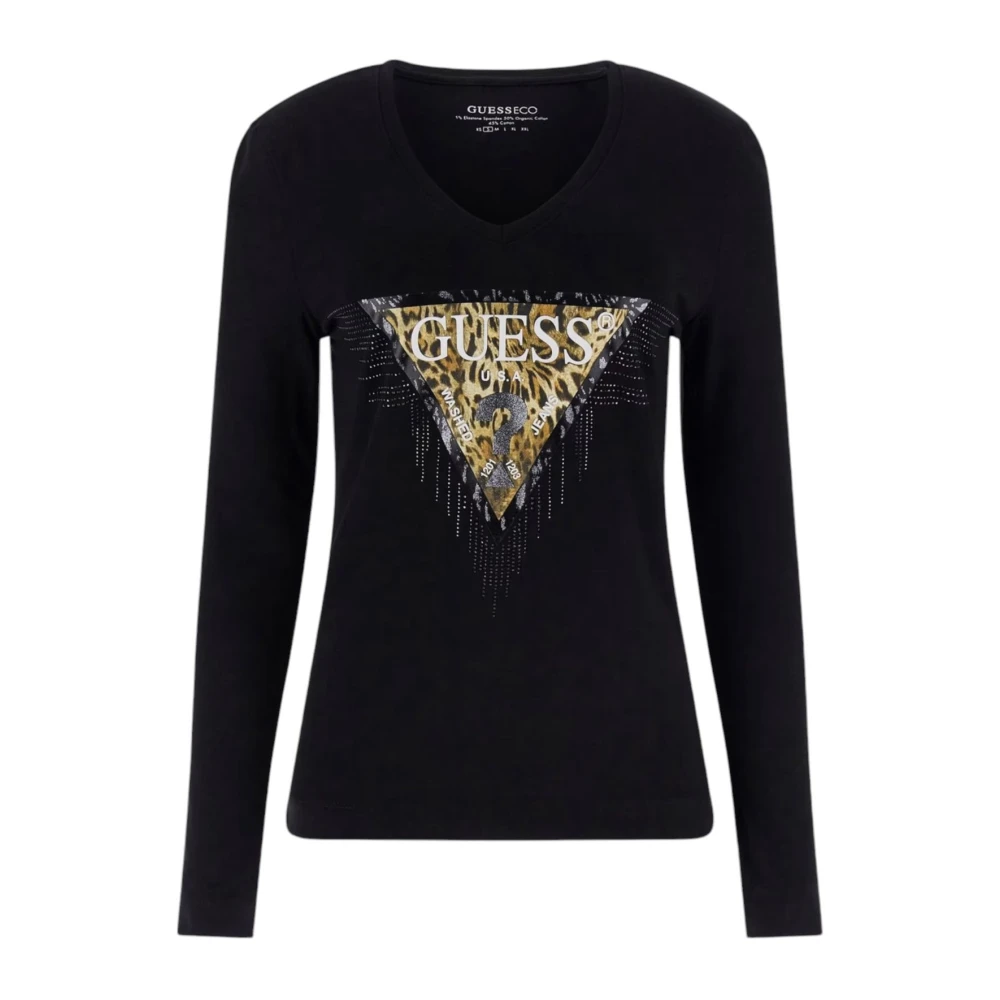Guess Lange mouw T-shirt Black Dames