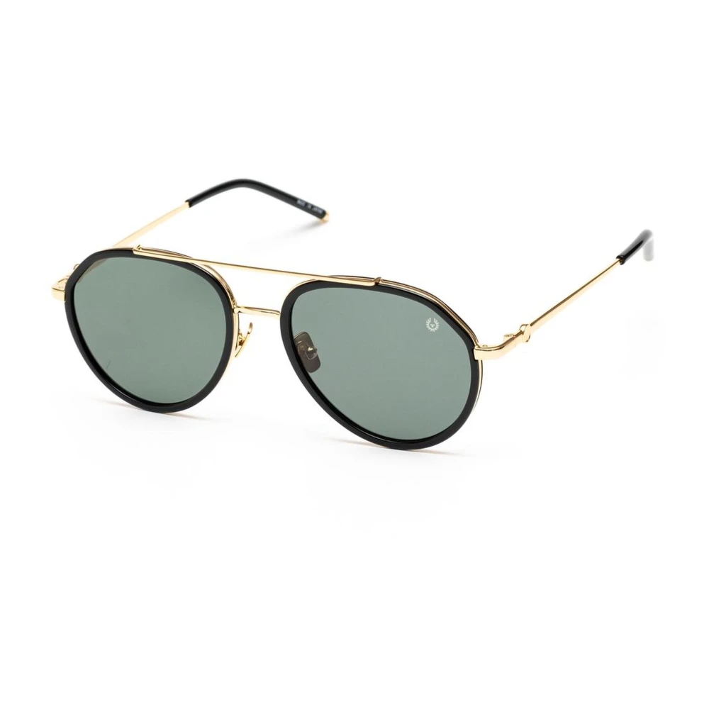 Belstaff Men's Yellow Handmade Stainless Steel Sunglasses