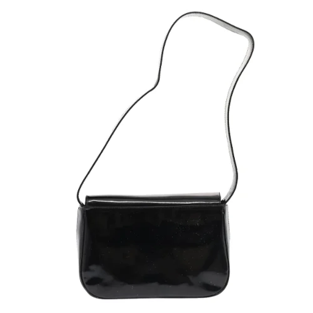 Salvatore Ferragamo Pre-owned Leather crossbody-bags Black Dames