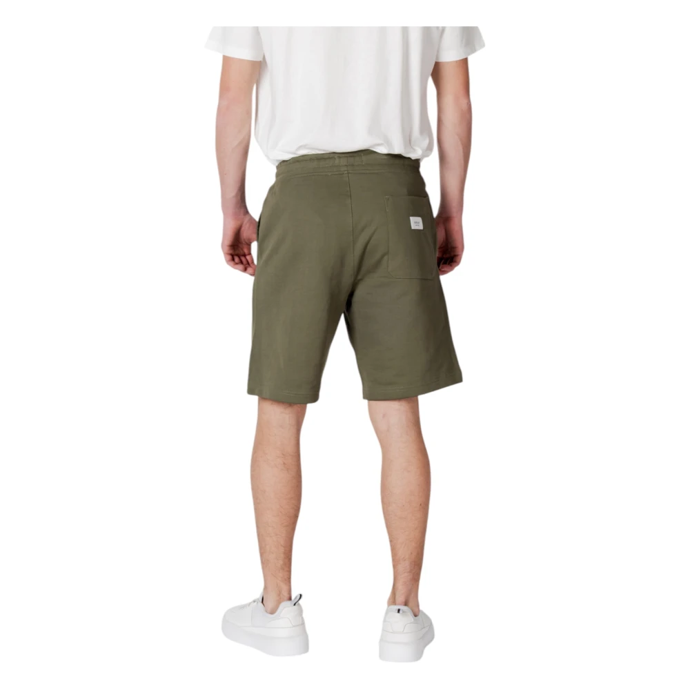 Replay Groene Kanten Sluiting Katoenen Shorts Green Heren