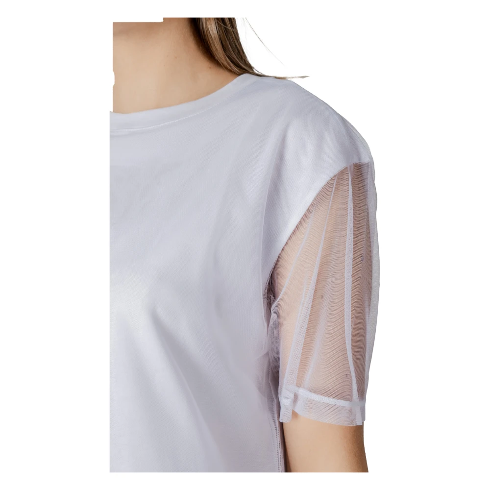 Armani Exchange Cropped T-shirts White Dames
