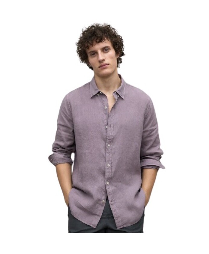 chemise-en-lin-mauve-poussiereux