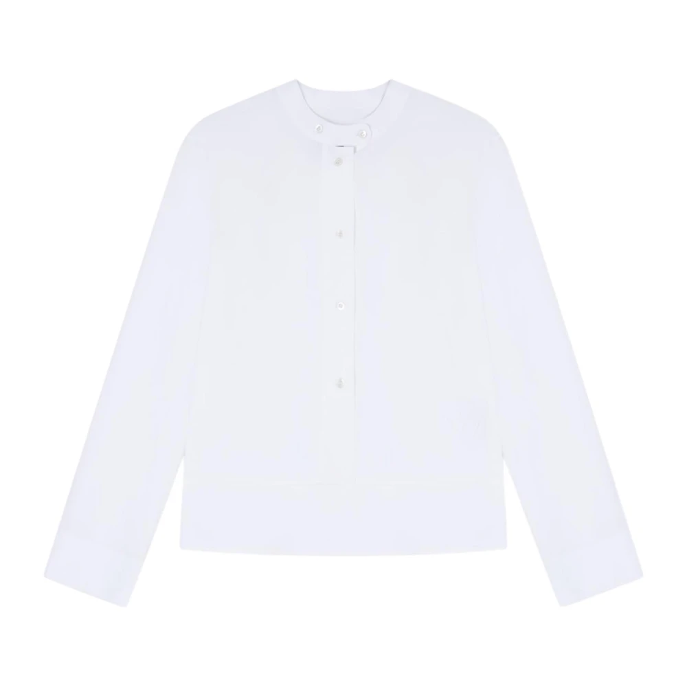 Emporio Armani Women's White Blouses, M, Cotton Poplin Shirt