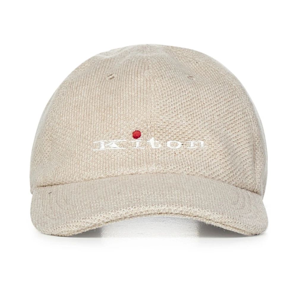 Kiton Kashmir Beige Mössa med Logobrodyr Beige, Herr