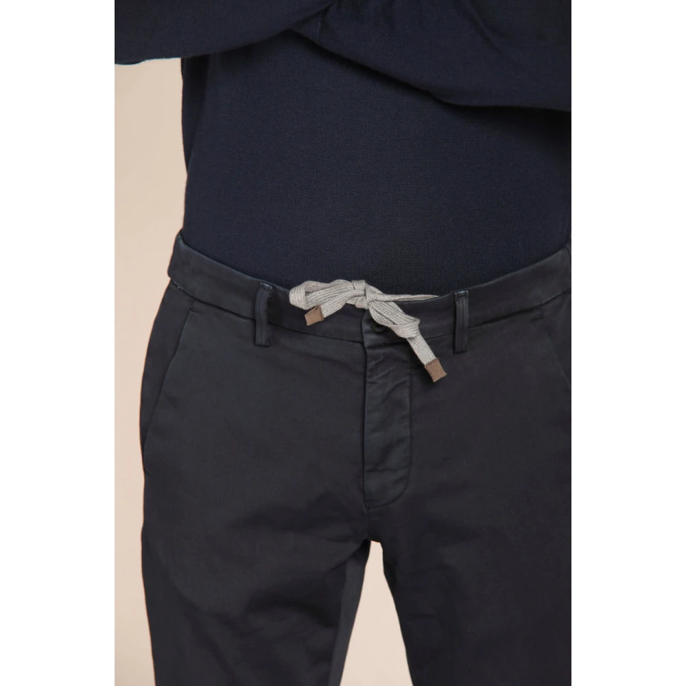 Mason's Slim Fit Navy Chino Broek Blue Heren
