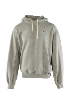 Grå Herrhoodie Uppgradera Avslappnad Stil