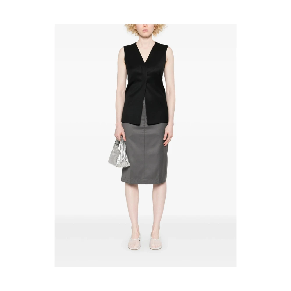 LOW Classic Antracietgrijze Rok met Zakken Gray Dames