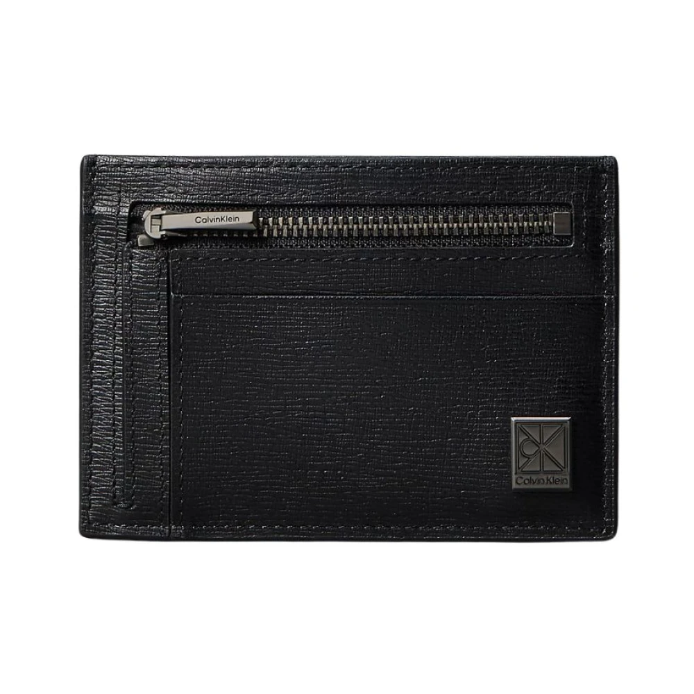 Calvin Klein Men's Black Emblem Logo Cardholder - Wallets & Cardholders - One Size - Accessories