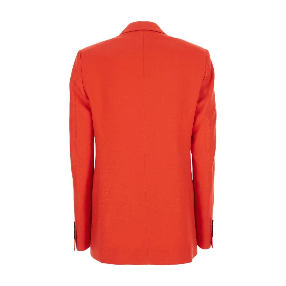 Msgm Rode Klassieke Reversjas Vrouw Viscose Red Dames