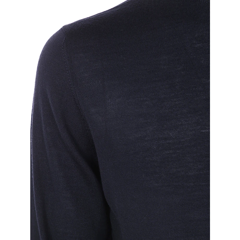 Filippo De Laurentiis Blauwe Merino Coltrui Sweater Blue Heren