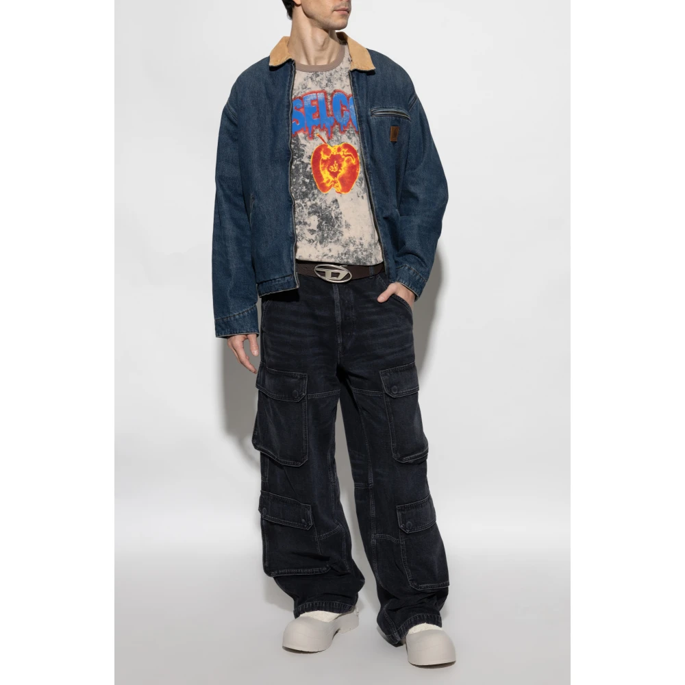 Diesel T-shirt T-Boxt-R9 Gray Heren