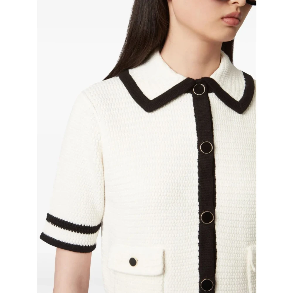 Nina Ricci Katoenen Tweed Vest Beige Dames