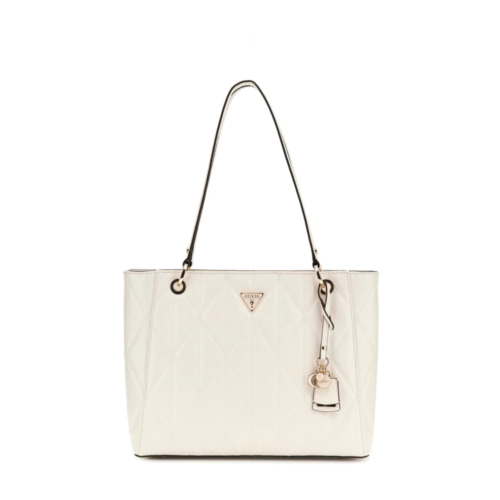 Guess Women's White Betula Satchel Off Bag - Shopping Bags - One Size - Bags