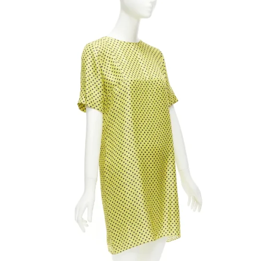 Marni Pre-owned Silk dresses Yellow Dames