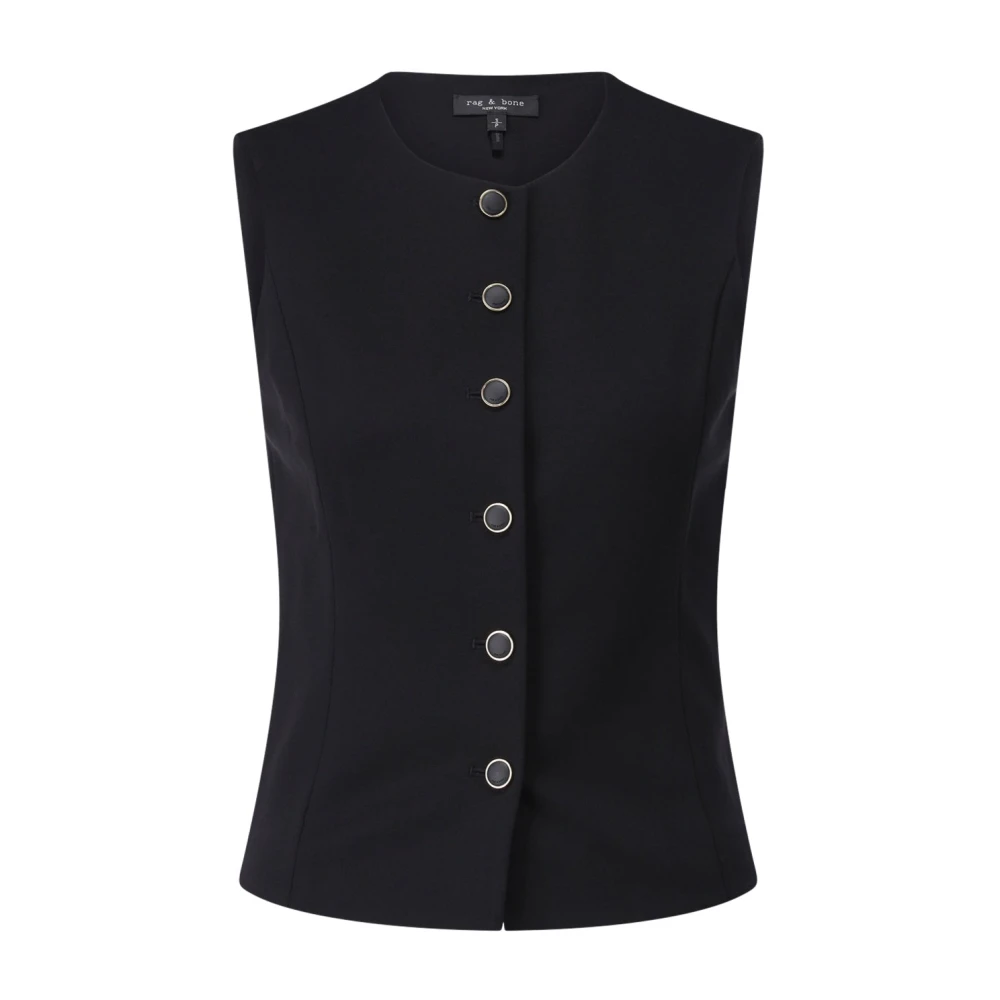 Rag & Bone Vrouwelijke Getailleerde Vest Black Dames