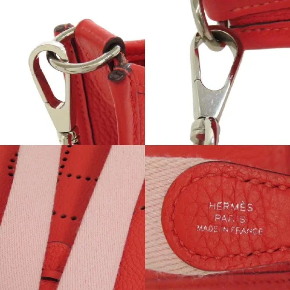 Hermès Vintage Pre-owned Fabric shoulder-bags Red Dames