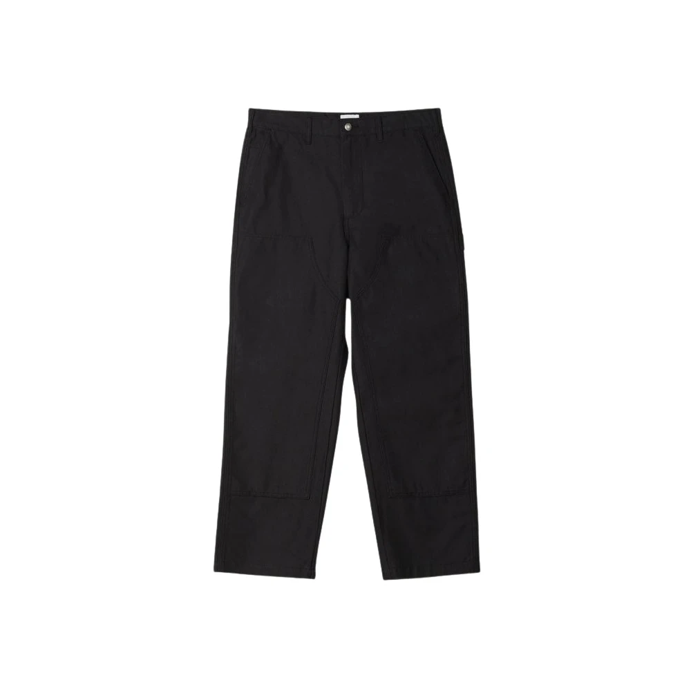 Obey Black Straight Trousers, Male, W34, Double Knee Carpenter Trousers,