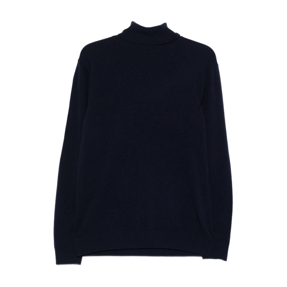 Daniele Fiesoli Men's Blue Turtlenecks, M, Luxury Jumper Aw25
