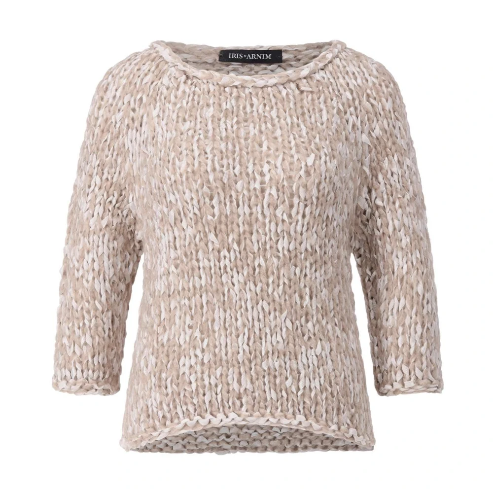 IRIS von ARNIM Luxe Kasjmier Zijden Trui Beige Dames
