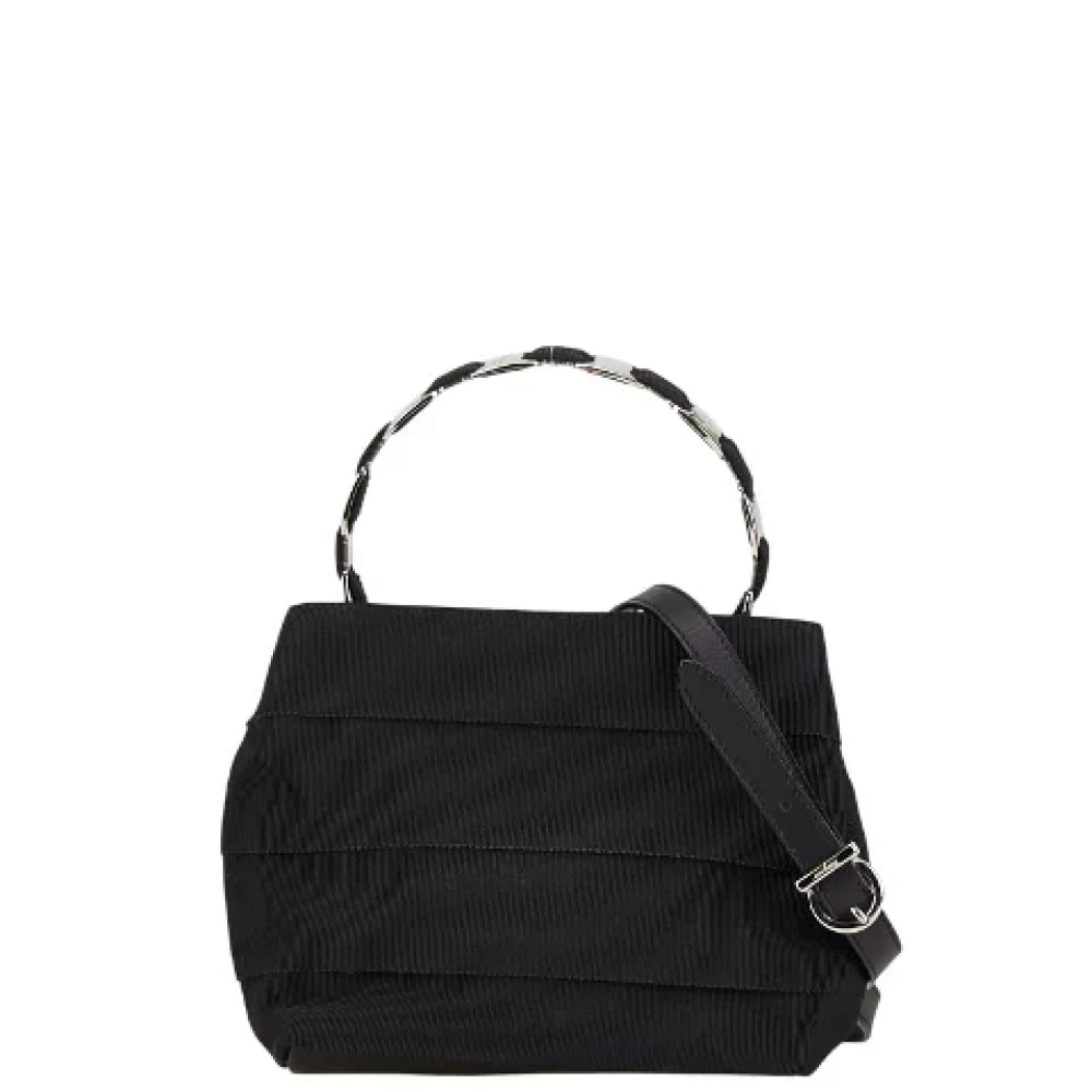 Salvatore Ferragamo Pre-owned Canvas handbags Black Dames