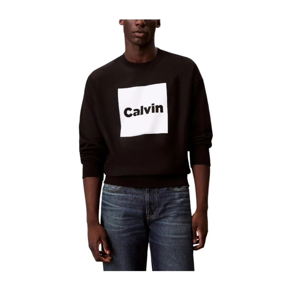 Calvin Klein Men's Black Crewneck Sweatshirt - Sweatshirts - L - Sweatshirts & Hoodies