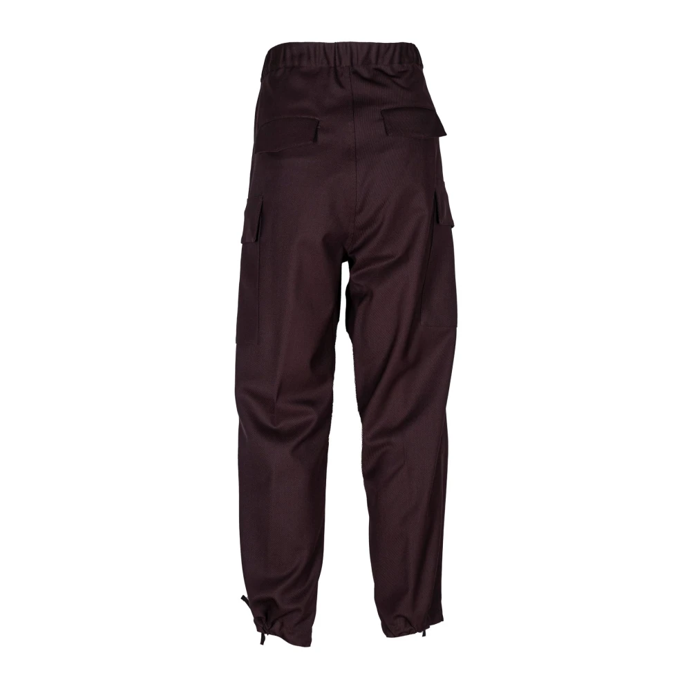 Mauro Grifoni Herenmodebroek met Trekkoord Taille en Manchetten Brown Heren