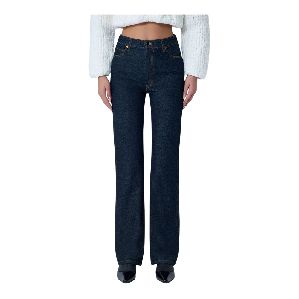 Khaite Women's Black Straight Fit Jeans, W30, Danielle Jeans