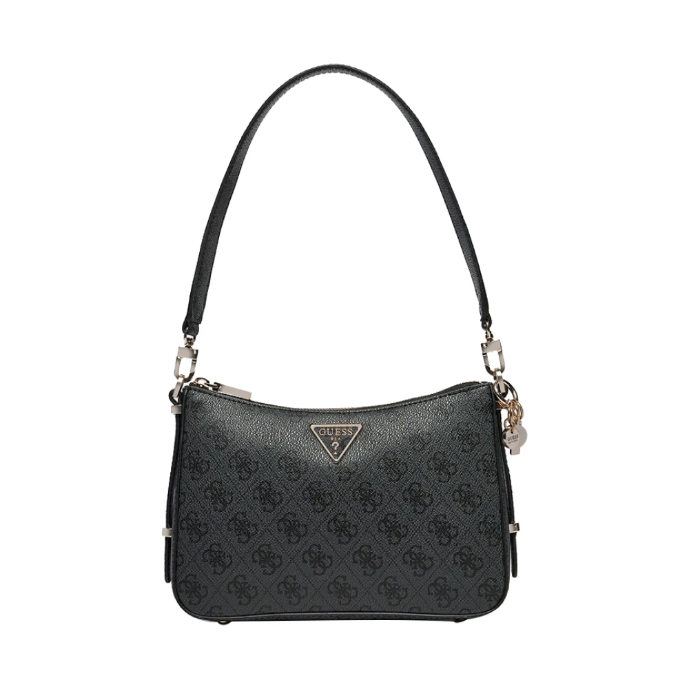 Guess Elegante Zwarte Schoudertas Klassiek Ontwerp Black Dames