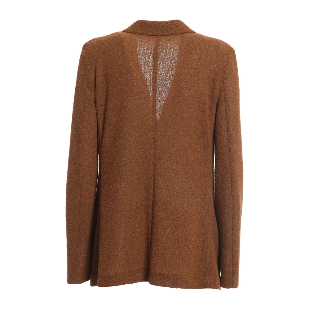 Harris Wharf London Bruin Katoen Polyester Jas Gemaakt in Italië Brown Dames
